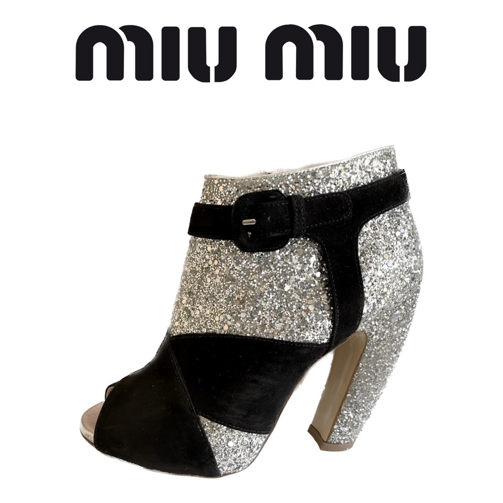 Miu Miu glitter heels size 35 🪩